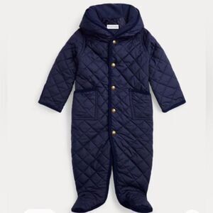 ❄️🏂185$ 9m Ralph Lauren snowsuit quilted Hooded Barn Bunting puffer